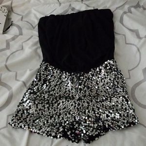 Sexy sequence romper